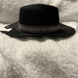 Galveston Getaway Banded Black Straw Hat